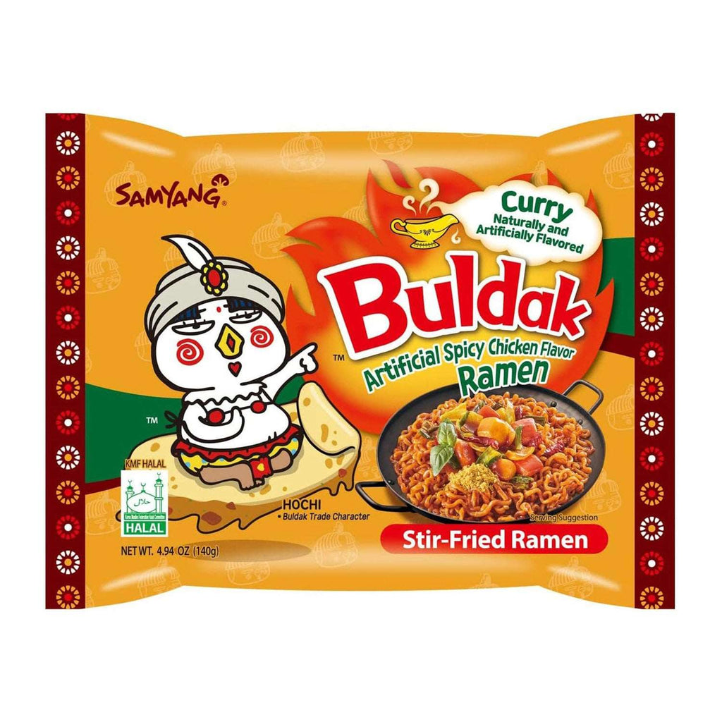 SAMYANG Buldak Chicken Flavor Ramen Noodles Multi Curry, 삼양 불닭볶음면 멀티 카레 (153g) (Pack of 5)