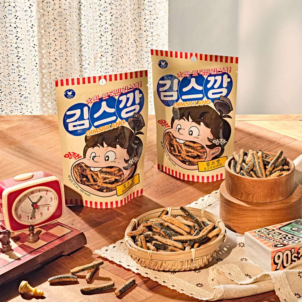 MANJUN Kimskkang Seaweed (Nori) Snack Original Favor (김스깡 오리지널맛) 2.12oz (60g)