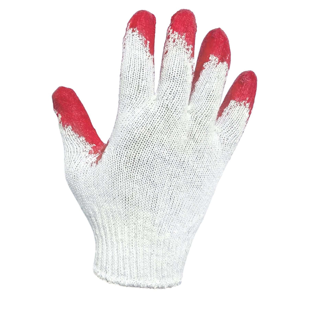 Knitted Cotton Glove with Latex Palm